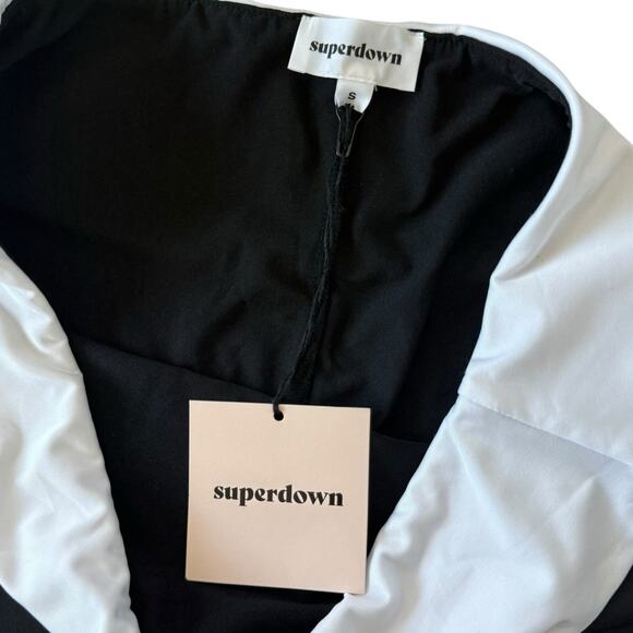 Superdown Jodie Maxi Skirt Stretch Flowy Long Skirt Size Small Black & White NWT - Picture 7 of 11